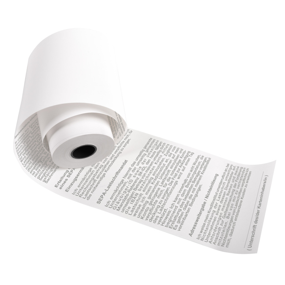Etikettenrolle, Papierrolle, Dokumentrolle, Rollenetikett, Beschriftung