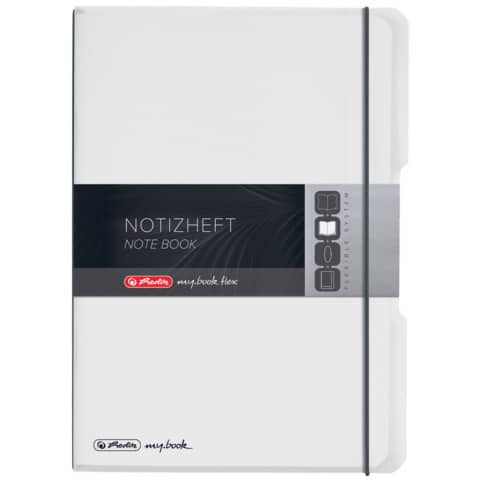 Notizheft my.book flex, A4, 80 Blatt, liniert/kariert, transparent HERLITZ 300003349