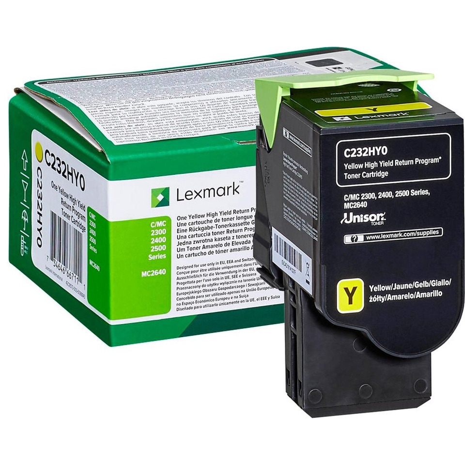 Tonerpatrone, C/M/Y-Toner, Gelbtoner, Lexmark-kompatibel, Nachfüllbox
