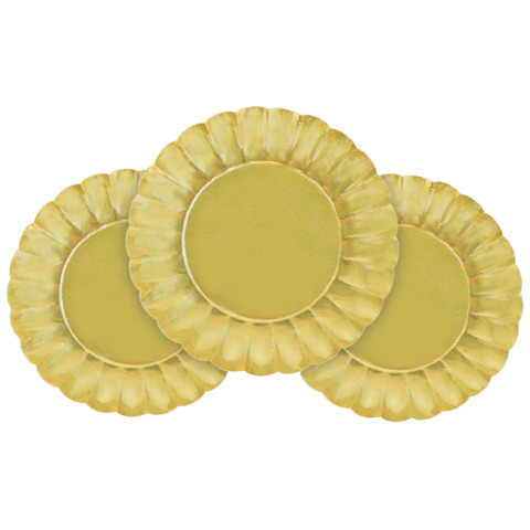 Weihnachtsteller, Ø26 cm, 3 Stück, gold BRAUN+COMPANY 4881-0001