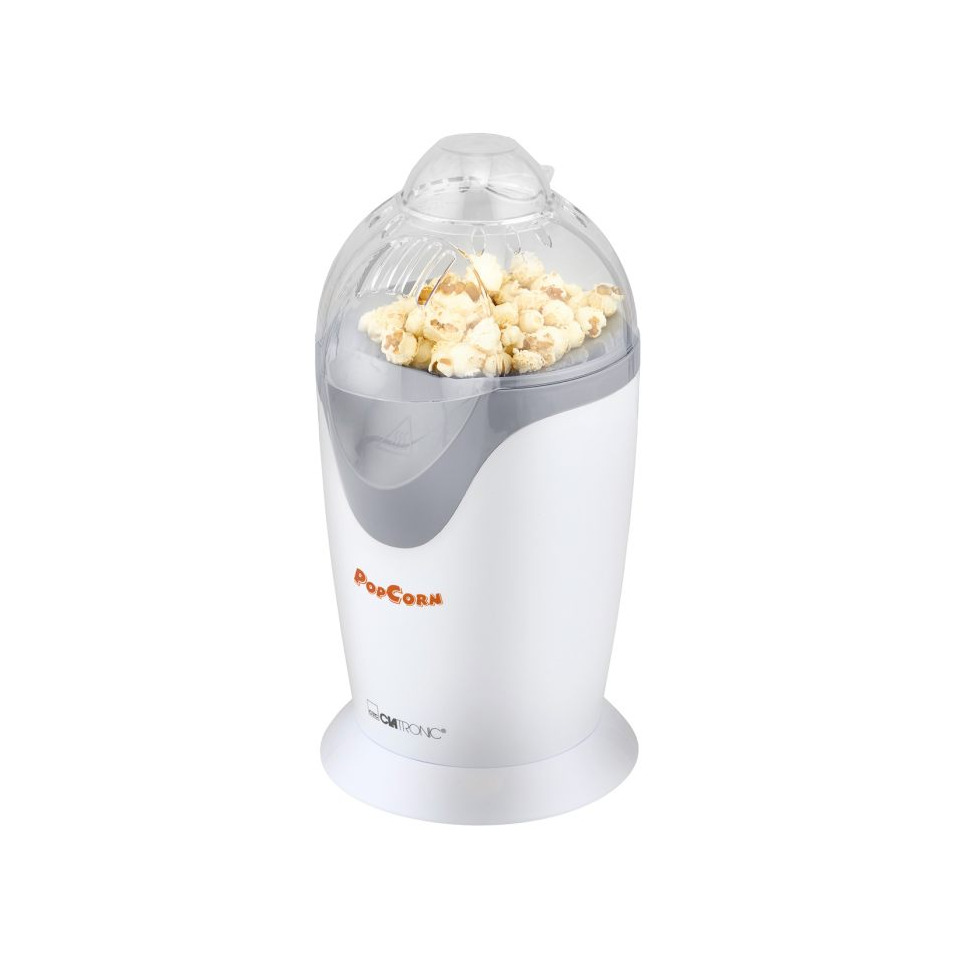 Popcorn-Maschine, Elektrischer Haushaltsgerät, Weiß, Transparente Abdeckung, Popcorn-Kerne