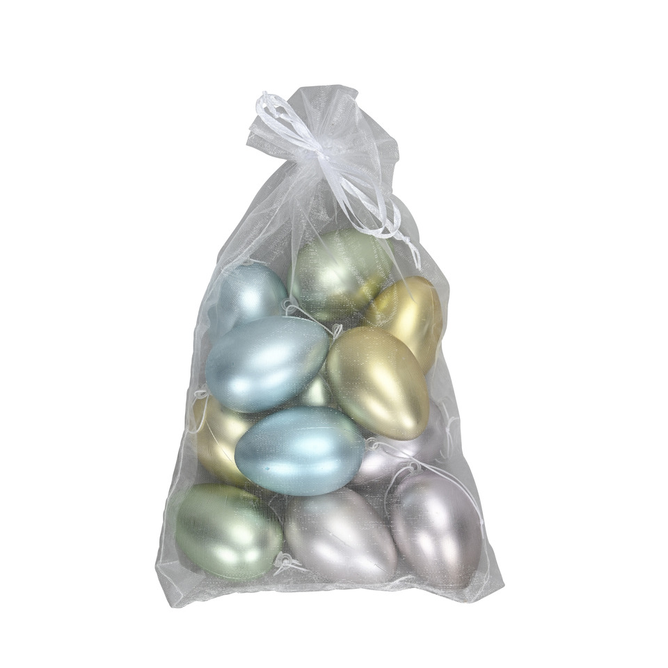 Osterbehang Ei, 4 x 6 cm, 12 Stück, bunt sortiert  660379000998