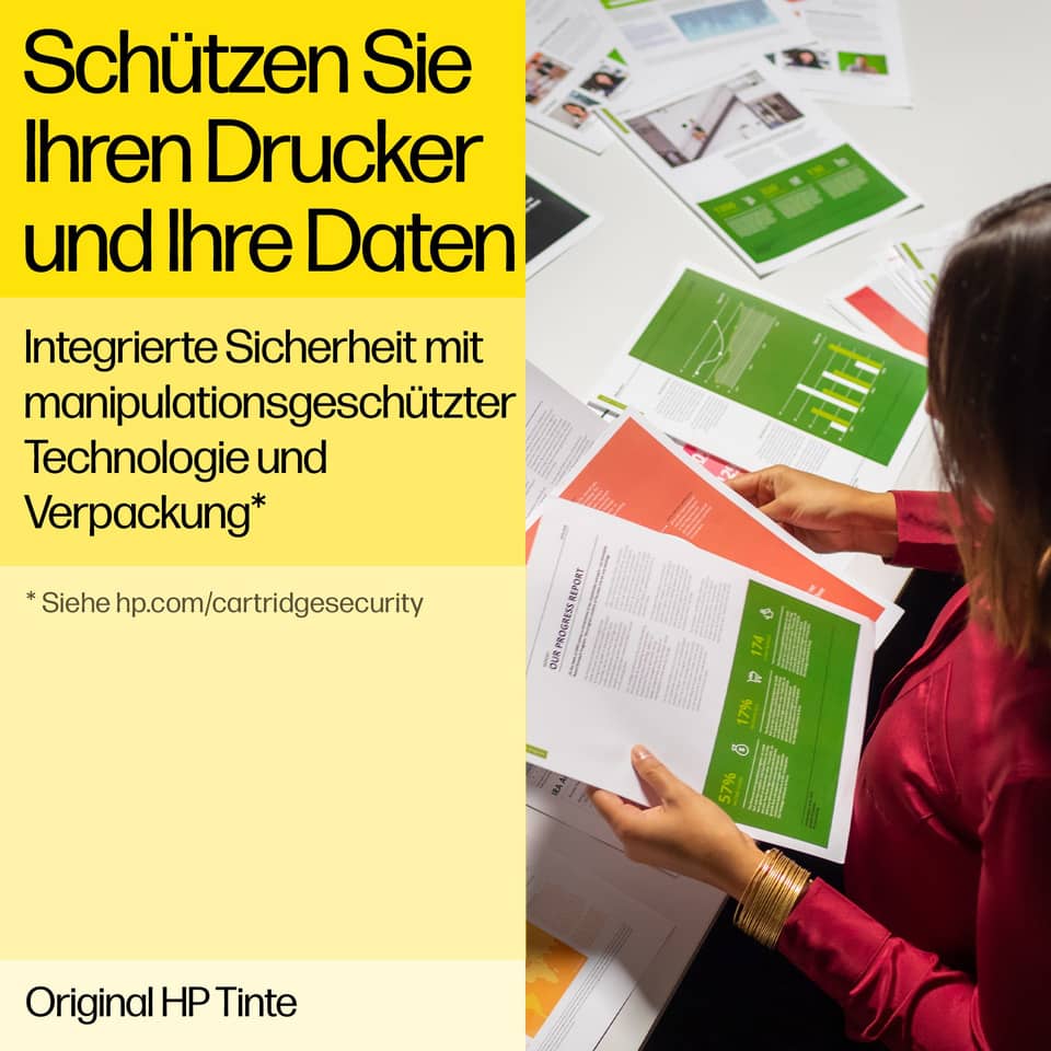 Drucker, Druckerpapier, Farbflyer, Marketingmaterial, HP Tinte