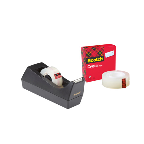 Tischabroller mit 1 Rolle Scotch® Crystal Klebeband SCOTCH 83980