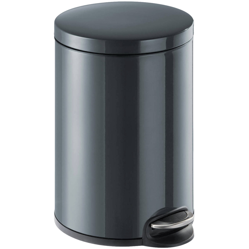 trash can, pedal bin, steel, metallic, grey