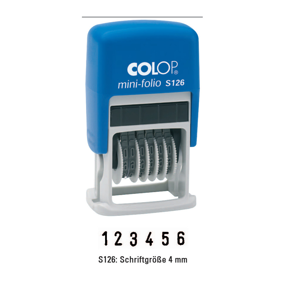 Stempel, Schriftstempel, Mini-Folio, S126, 4 mm