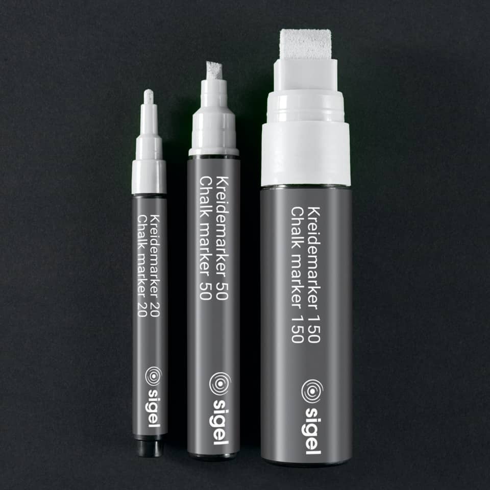 Kreidemarker, Chalk marker, Marker 20, Marker 50, Sige l