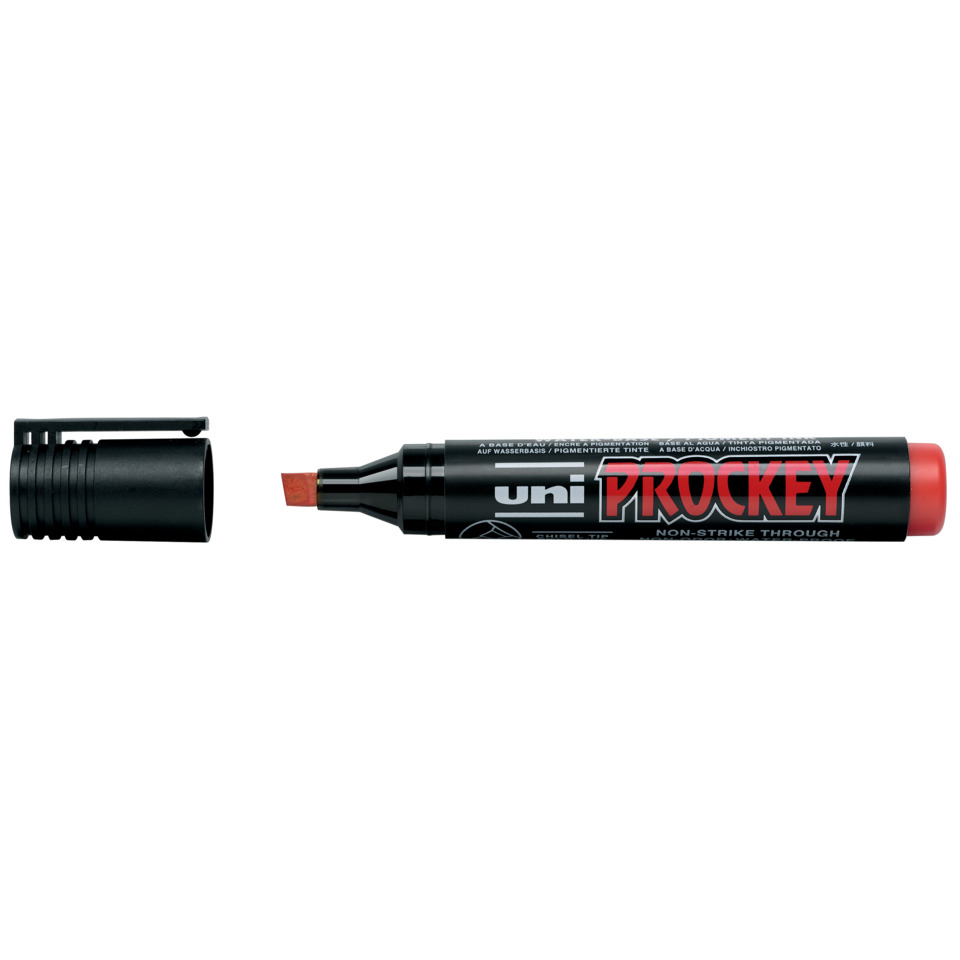 Marker, Permanent marker, Roter Neigungsstift, Schriftmarker, Filzstift im Stiftstil