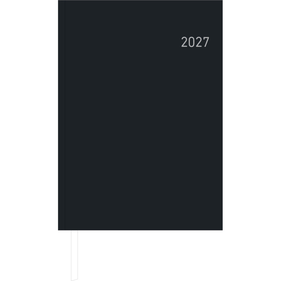 planer, notizbuch, 2027, dunkel, deckel