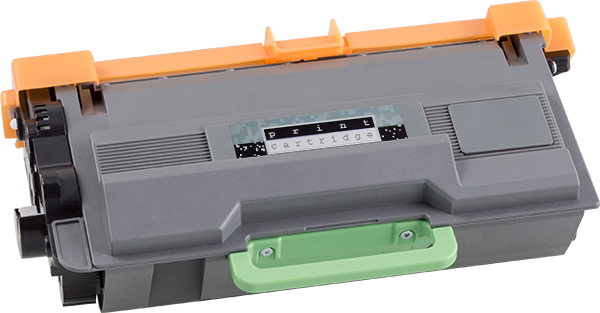 Toner, Printer cartridge, Grau Gehäuse, Grüner Griff, Oranje Clips