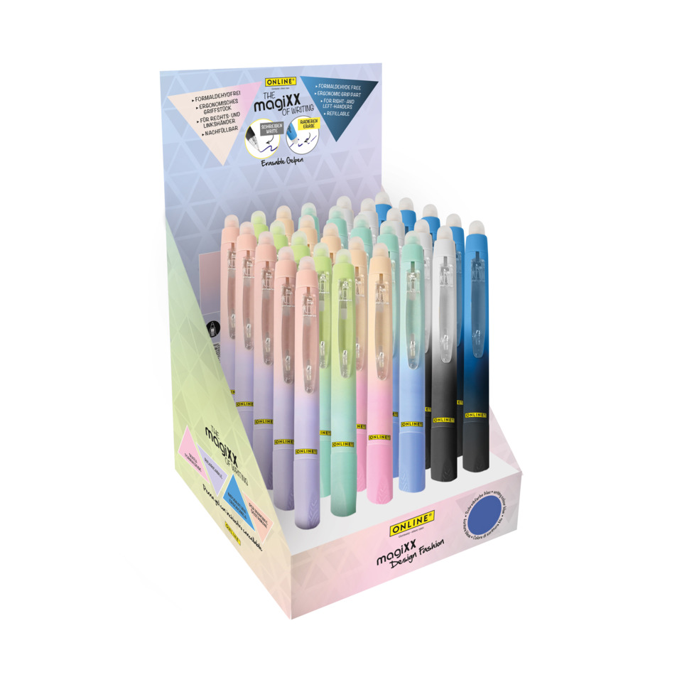 Kugelschreiber, Pastellfarben, Multicolor, Drehkappe, Display