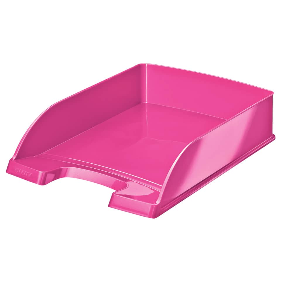 Organizer, Desk tray, Pink, Magazine holder, Plastic