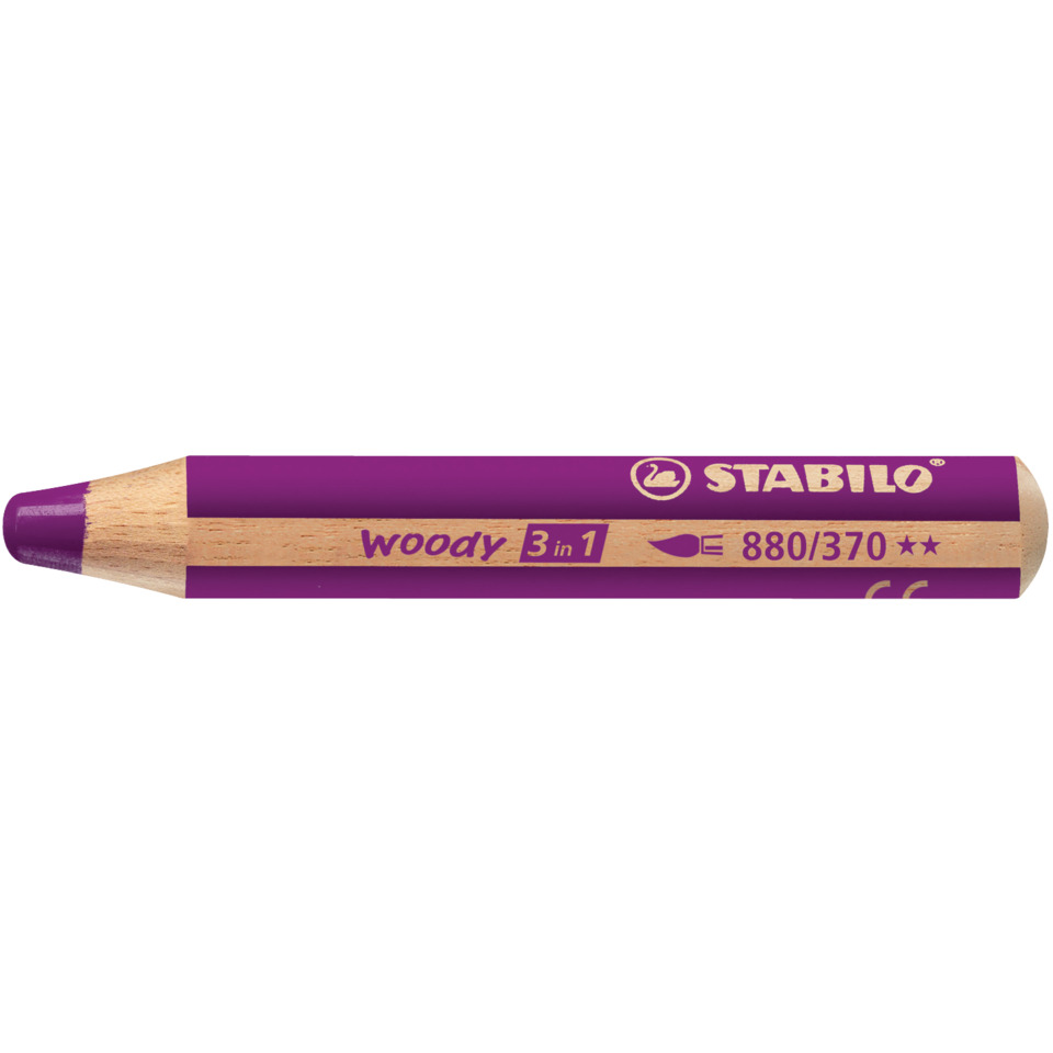 Kohlestift, Buntstift, Holzstift, 2D-Palette, Stabilo woody 3in1