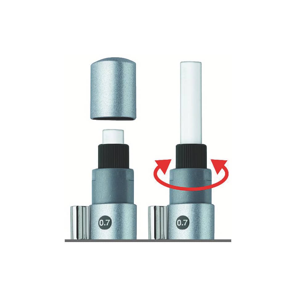 Schraubkopf, Adapter, 0.7, Knorreinsätze, Drehmechanismus