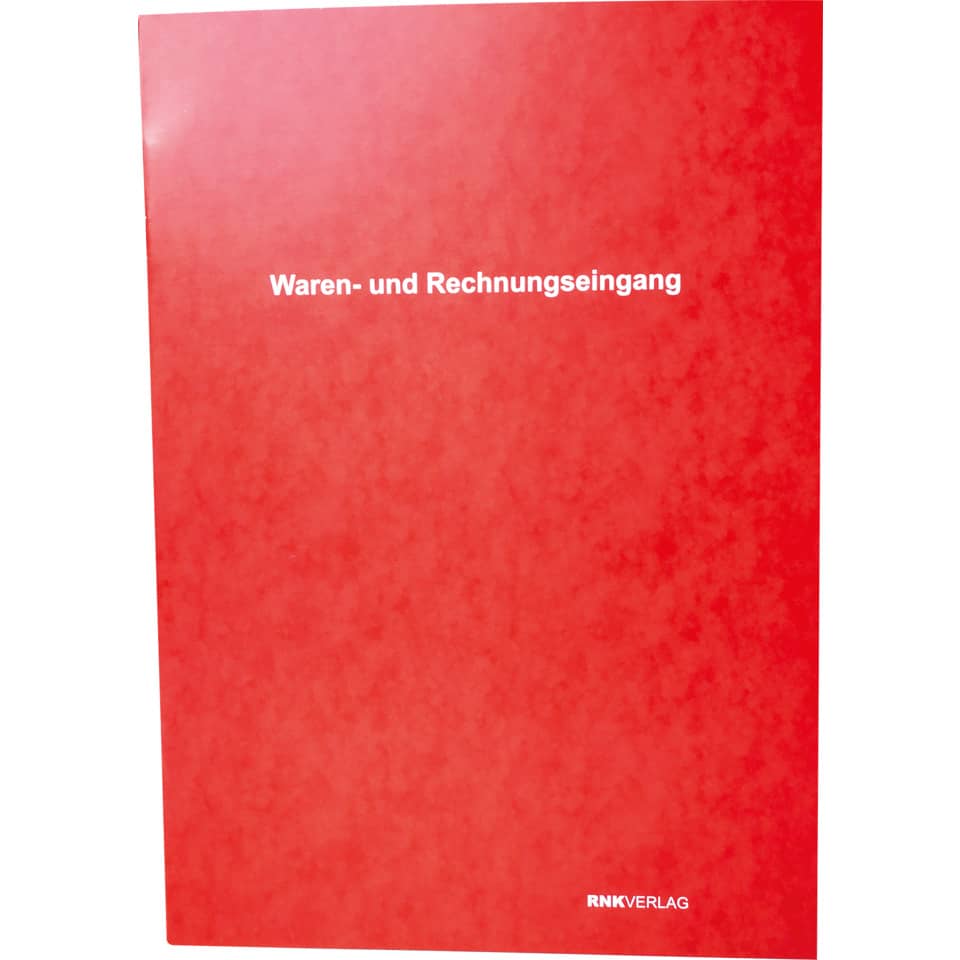 rotes Cover, Buch, Waren- und Rechnungseingang, Notizbuch, RNK Verlag