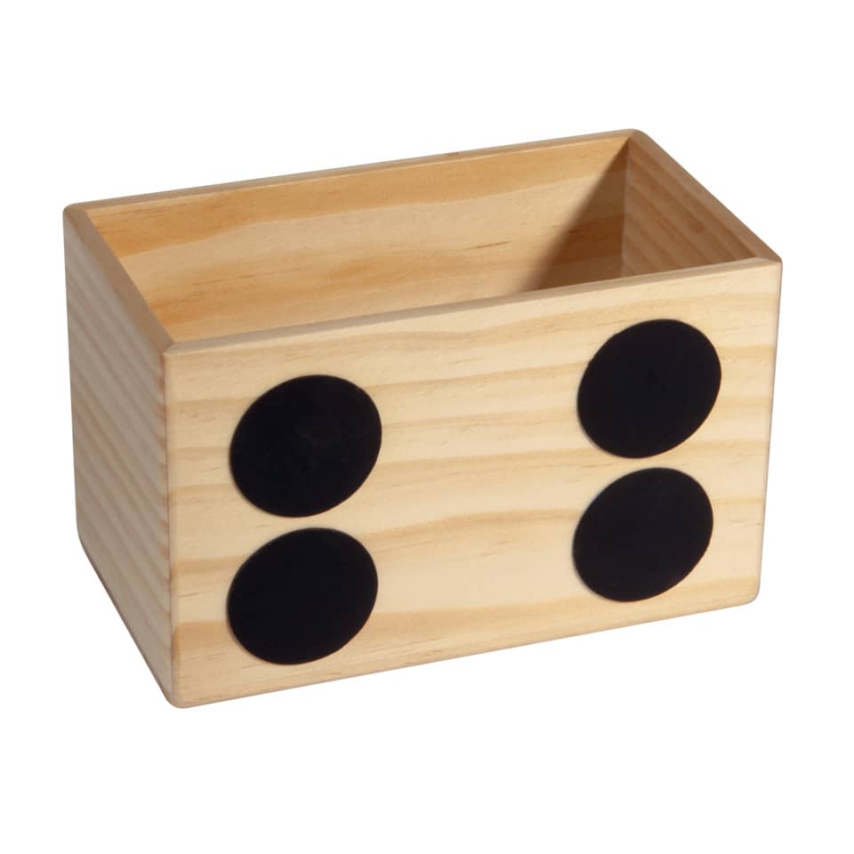 Holzbehälter, Holzbox, Deko, vier Punkte, Aufbewahrung