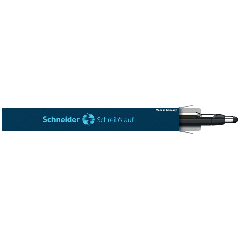 Kugelschreiber Epsilon Touch, Druckmechanik, XB, blau, Schaftfarbe: schwarz-gold SCHNEIDER SN138703