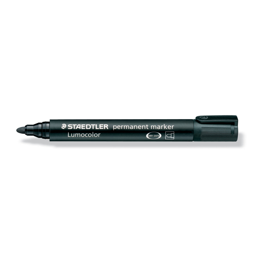 Permanent marker, Lumocolor, Marker, Fine tip, Schwarz