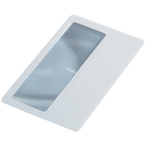 Taschenlupe im Visitenkartenformat, Fresnel-Linse 80 x 30 mm, Vergrößerung 3,5 x ECOBRA 821401
