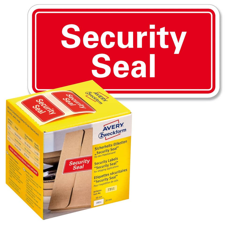Sicherheitsetikett, Sicherheitsband, Paketetikett, Security Seal, Klebeband-Label