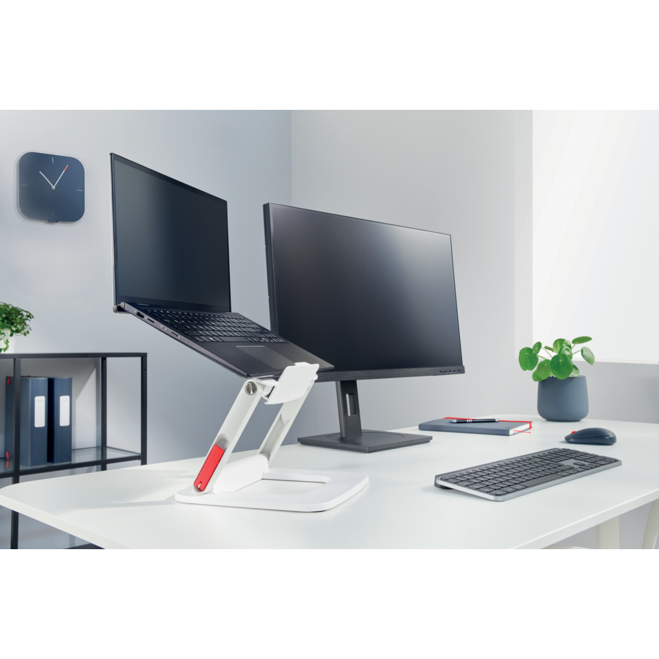 Laptopständer, Doppelte Monitorennutzung, Schreibtisch-Organizer, Tastatur, Pflanze
