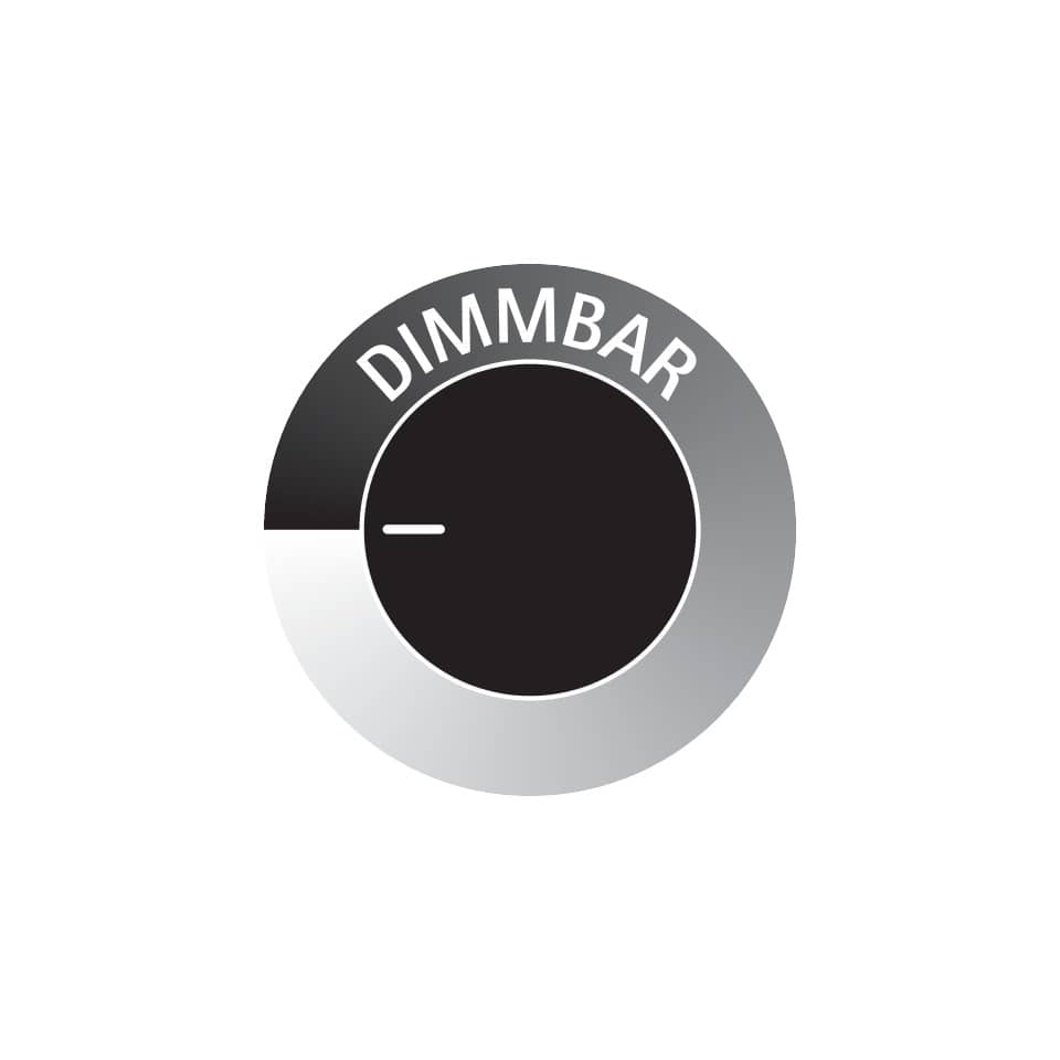 Dimmbar, Tonregler, Rund, Schwarz, Grau
