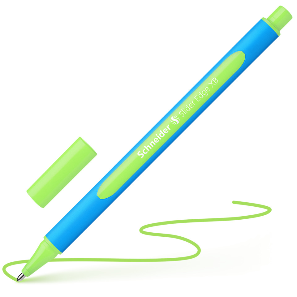 Marker, Highlighter, Grüner Tintenmarker, Kappe, Slider Edge XB