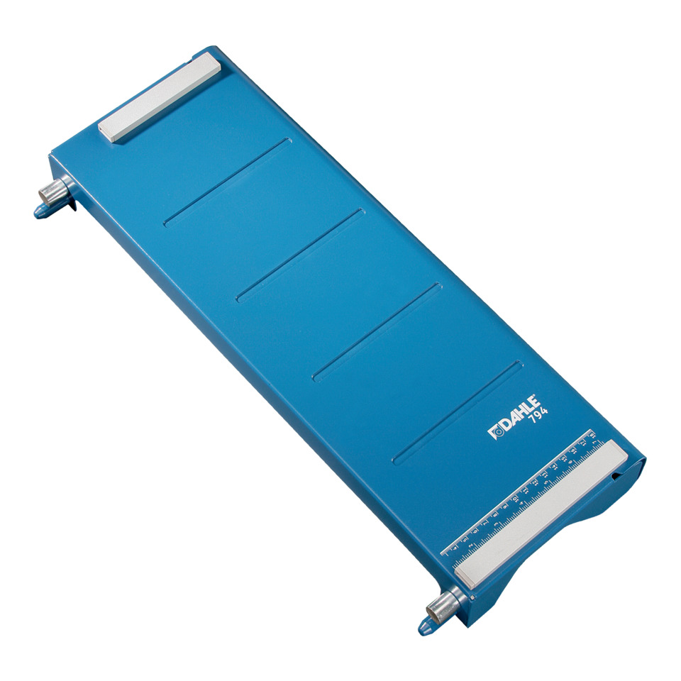 Kassette, Papierklemme, Stapeleiter, Blau, Maßskala