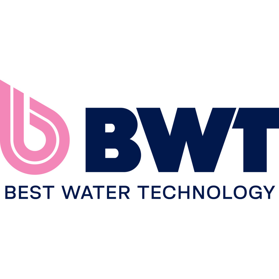 Logo, Marke, Blauer Text, Pinkes Emblem, Typografie