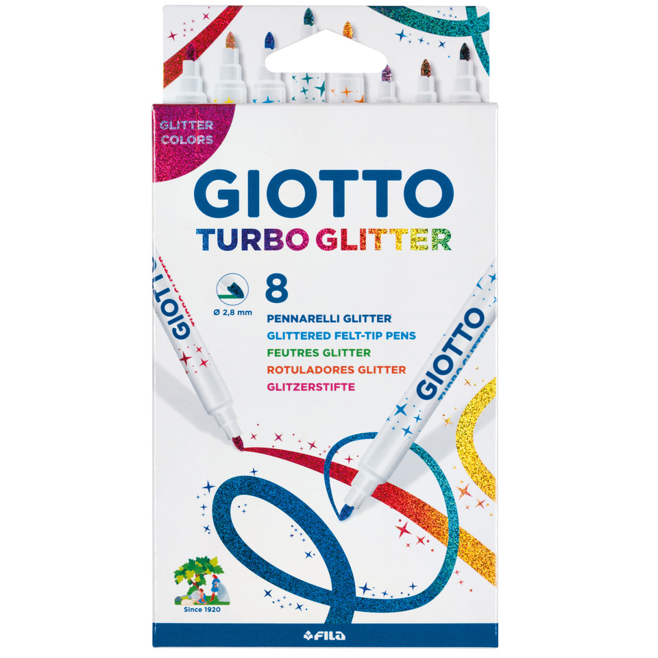 Glitterstift, Filzstift, Turbo-Glitzer, 2,8 mm, Giotto