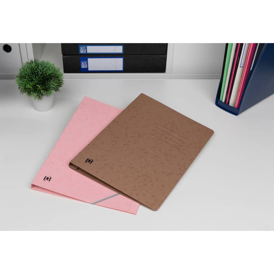 notebook, Ordner, brauner Notizblock, rosa Ordner, Büro Schreibtisch