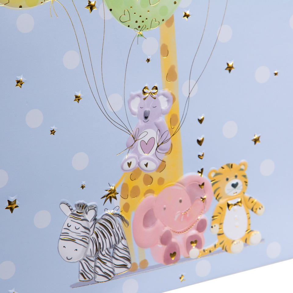 Tierbild, Ballonketten, Giraffe, Zebra, Elefant