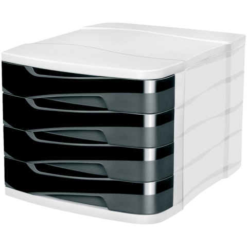 Schubladenbox Ellypse grau/schwarz CEP 1003940161