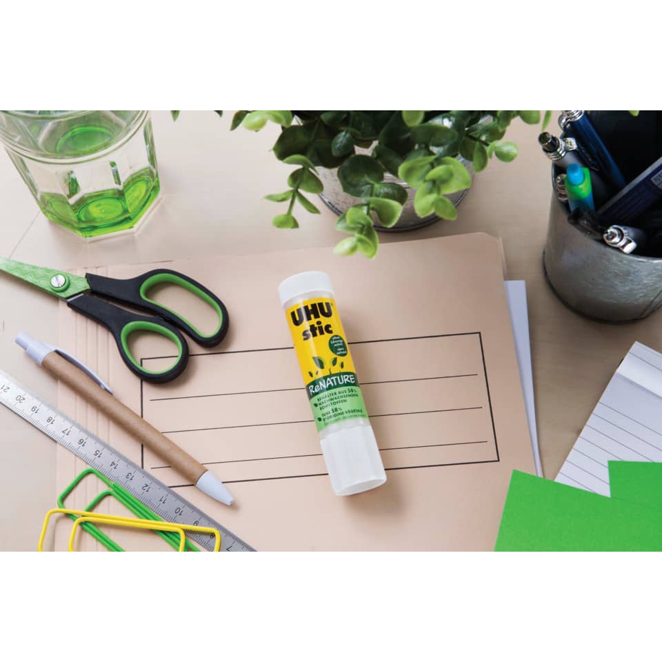 Schere, Klebstoff, Bleistift, Lineal, Schreibtisch-Set