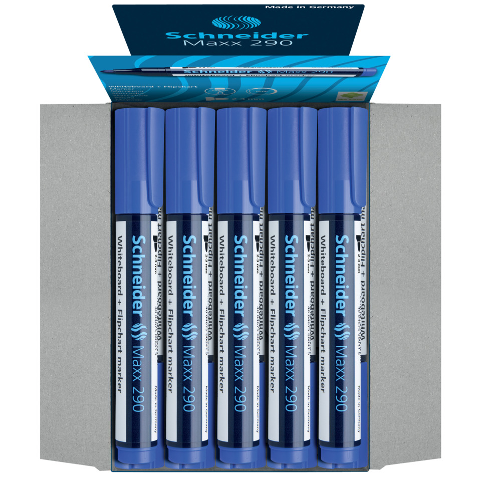 whiteboard, marker, blau, packung, maxx 290