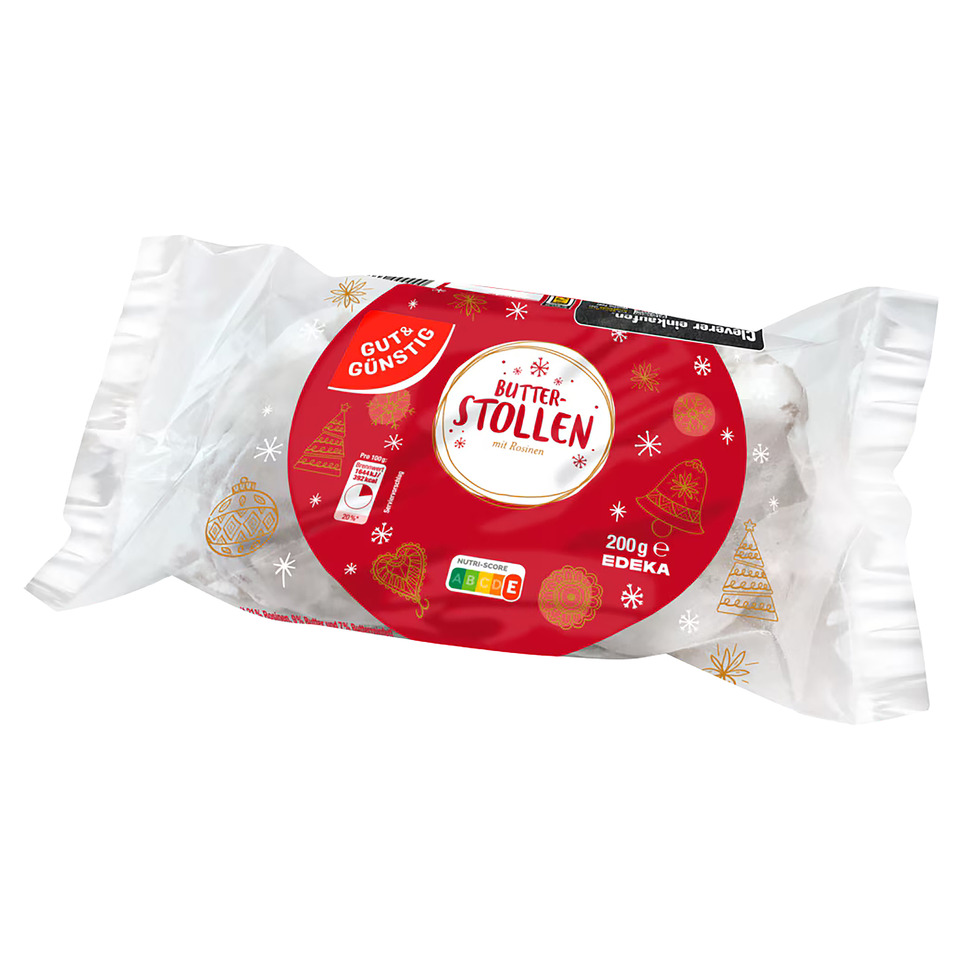 Butter Stollen, Weihnachtsstollen, 200 g, Weihnachtsgebäck, No Brand Visible