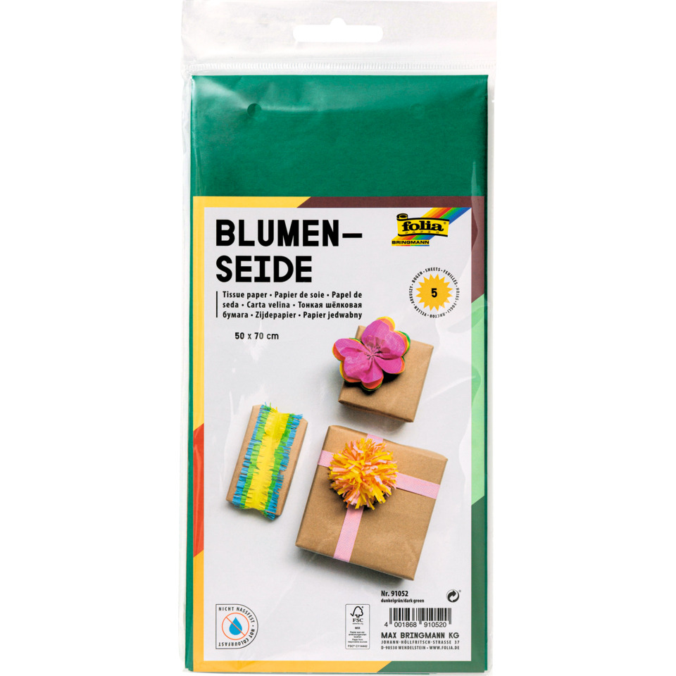 Tissue paper, Blumenverpackung, Geschenkverpackung, Bunt, Grün, Tissue paper, Geschenkpapier, Papierband, Blumen-Seide, Dekoration