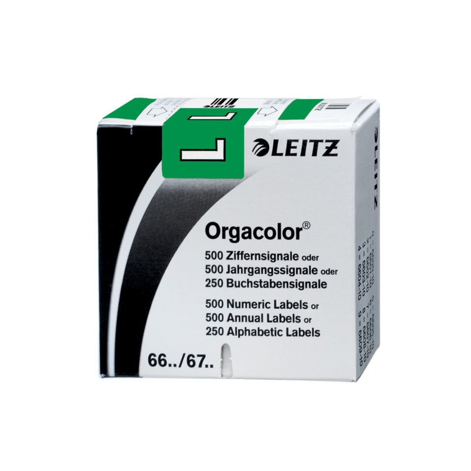 Orgacolor, Etiketten, Buchstabensignale, Ziffernsignale, Leitz