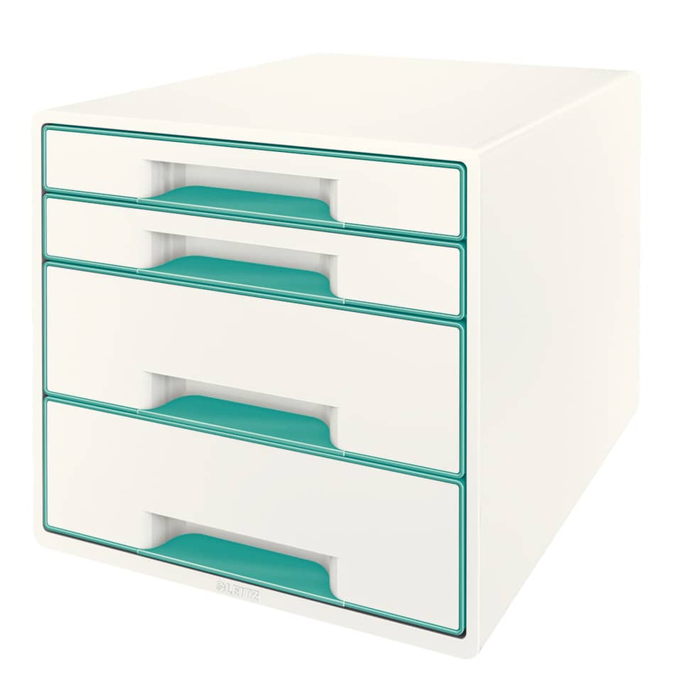 Schubladenkasten, Kompakt, Mehrfachschubladen, Türkis Akzente, Küche/Schlafzimmer Aufbewahrung