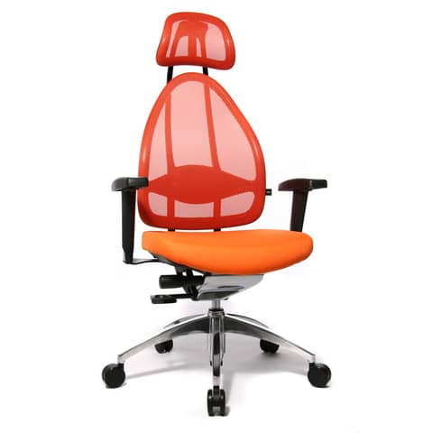 Drehstuhl mit Armlehnen orange   weiche Rollen TOPSTAR J190TT34H
