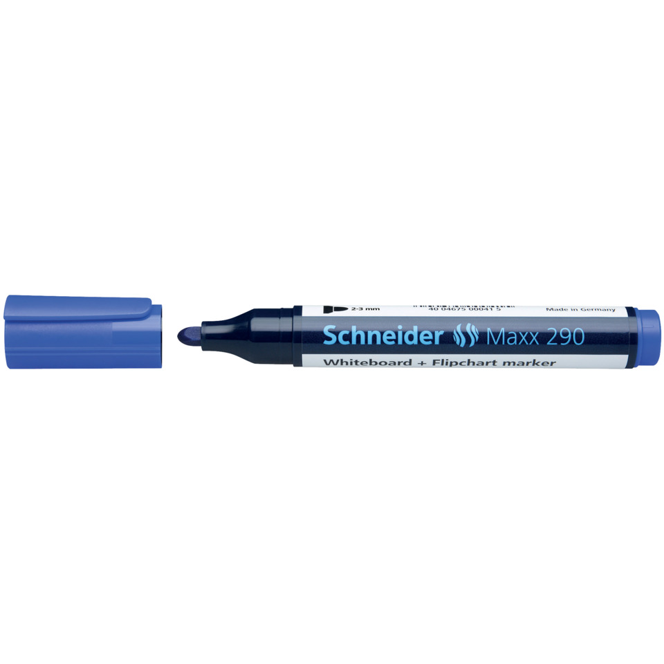 Whiteboard-Marker, Blauer Marker, Kugel- bzw. Filzstift, Schneider Maxx 290, Tafelstift
