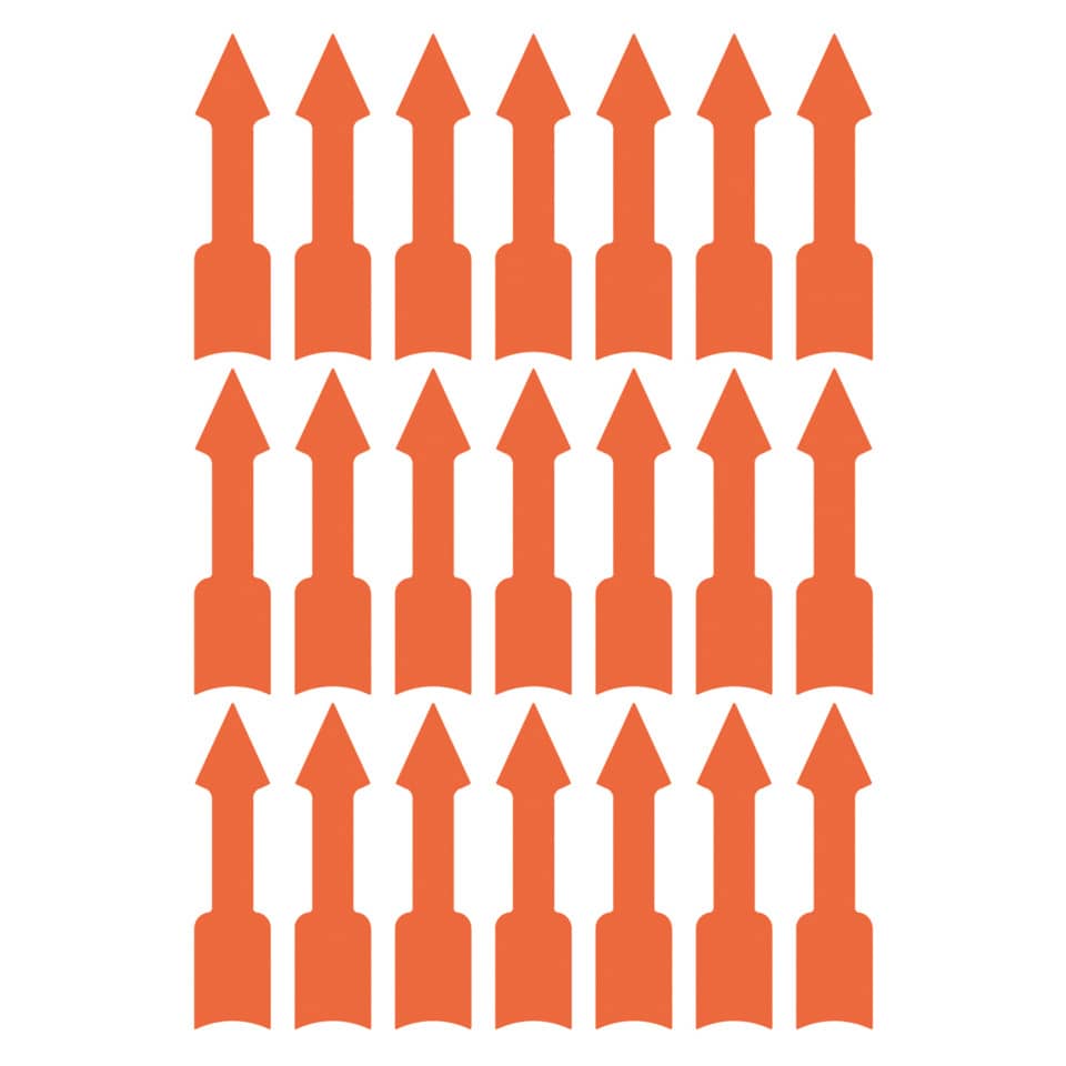Säbel, Pfeile, Pattern, Orange, Wandmotiv