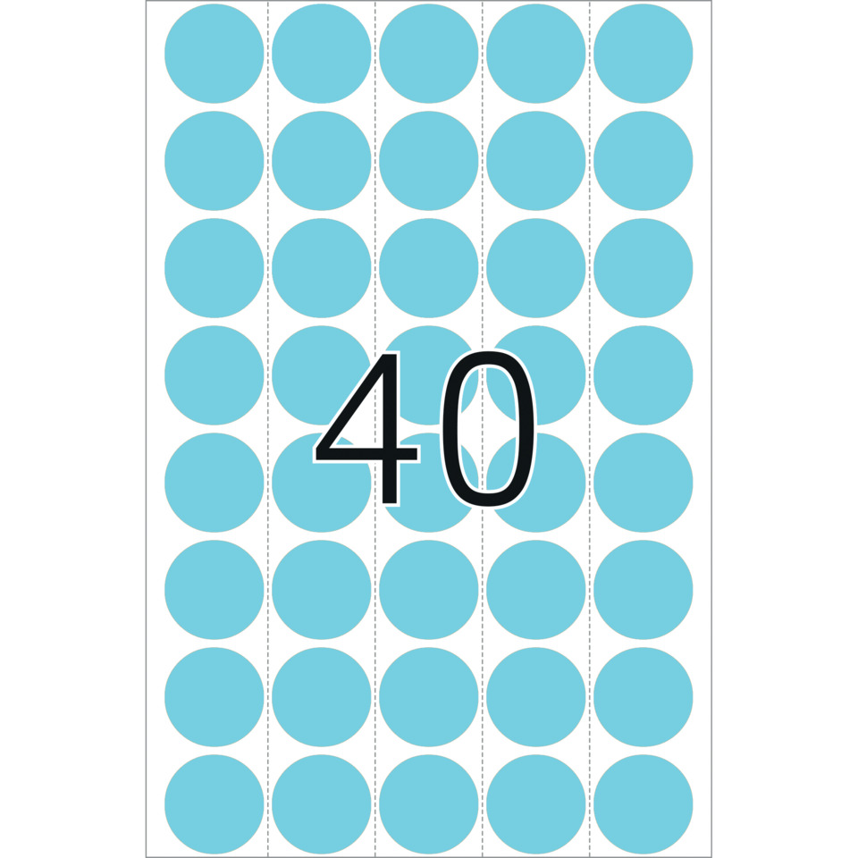 Druckbild, Kreise, Hellblau, Punkte, 40