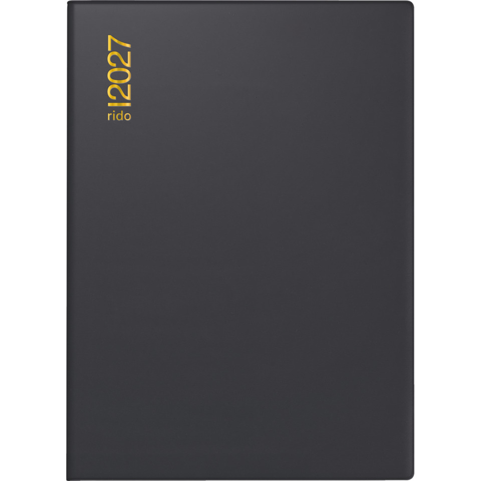 notebook, planner, schwarz, minimal, 2027