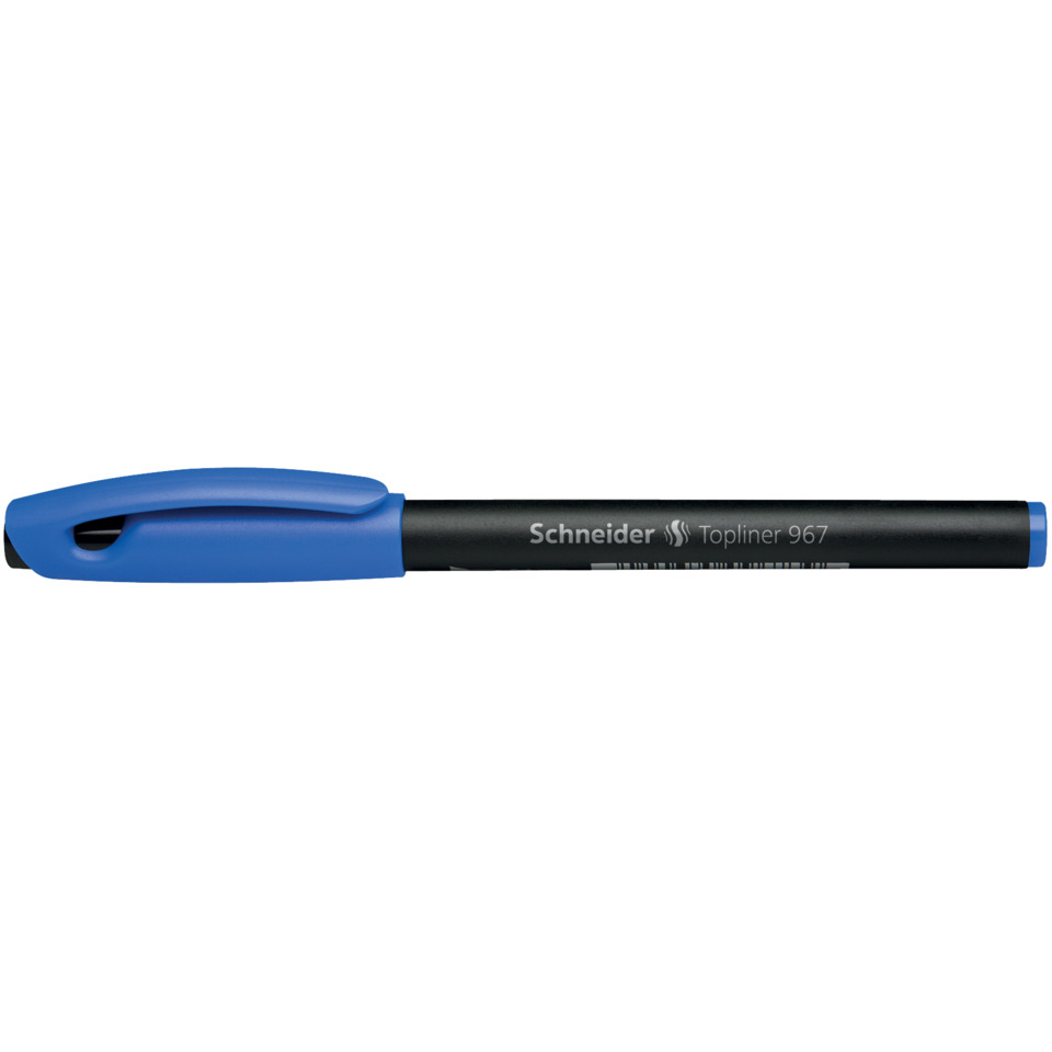 Kugelschreiber, Schwarz, Blau, Kappe, Topliner 967