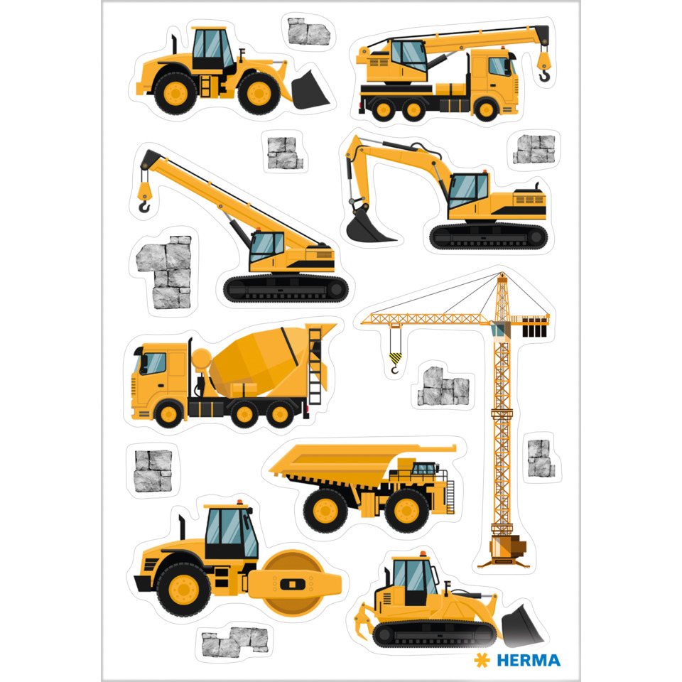 Baumaschine, Baugerät, Kran, Bagger, Betoneimer