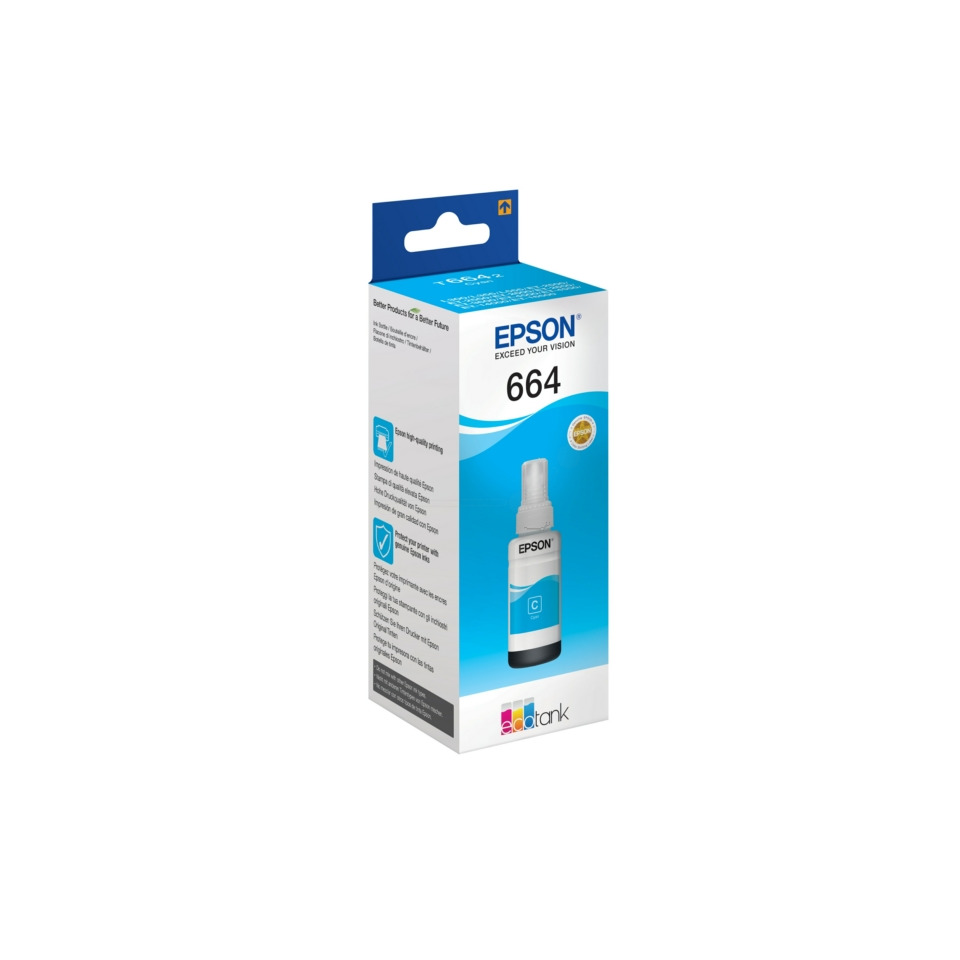 Tintenpatrone, Epson 664, Druckertintenpatrone, Cyan, Tintenpatrone kompatibel, Tintenpatrone, Tintenbehälter, Epson 664, Druckerzubehör, Tintenflasche?