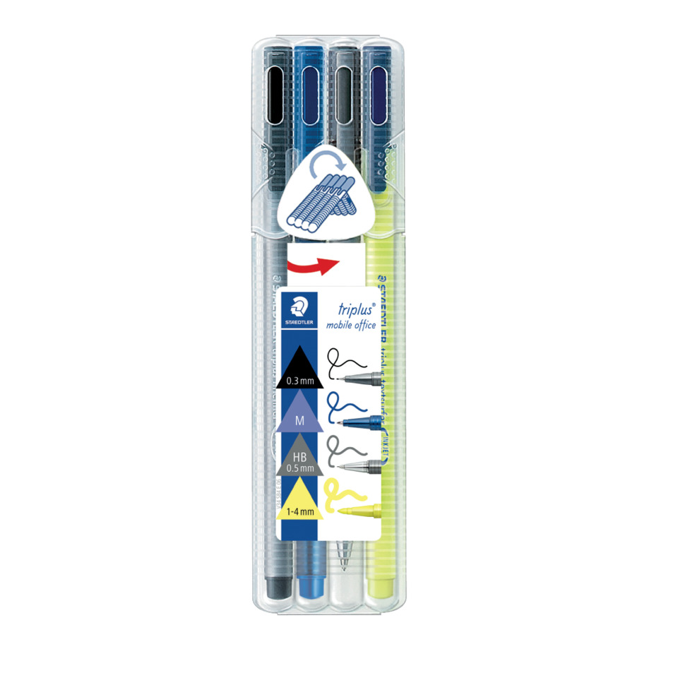 6-Punset, Drehbleistift-Set, Triplus, Drehmine, 4er-Set