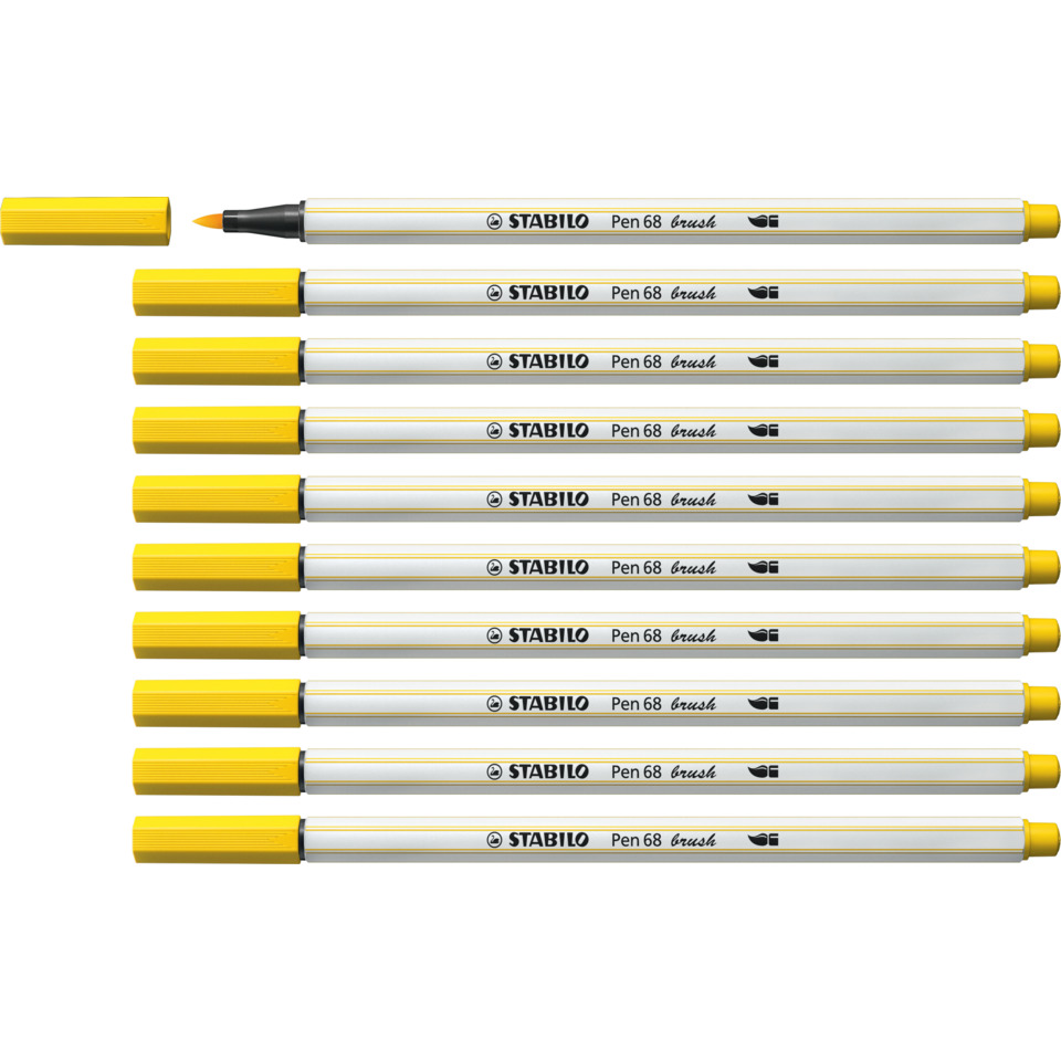 marker, gelb, stift, pinsel, stabilo