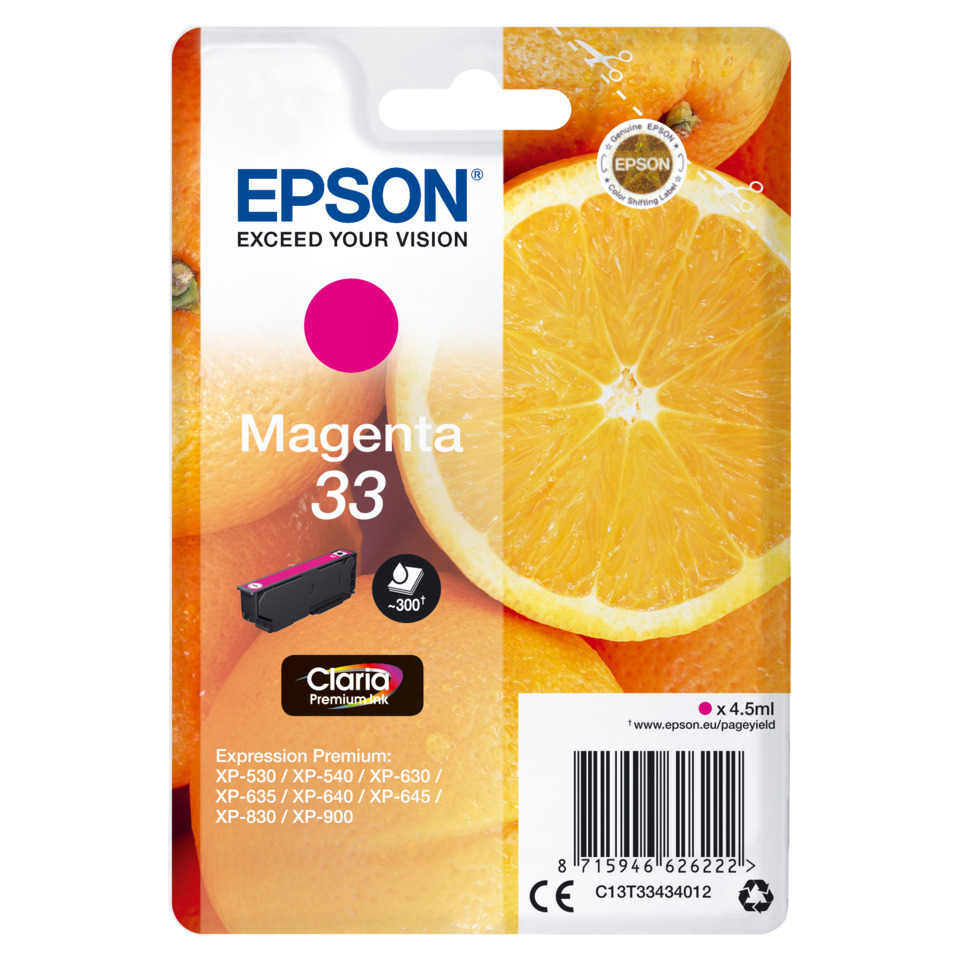 Magenta Tinte, Tintenpatrone, XP-540, Claria Premium, 4.5 ml, Kassette, Tintenpatrone, Magenta, XP-Serie, 4,5 ml